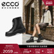 踪迹30 ECCO爱步靴子女 秋冬真皮厚底短靴通勤黑色瘦瘦靴 220743