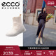 ECCO爱步女鞋 灵动218313 厚底真皮瘦瘦靴短靴休闲皮靴 靴子 秋季