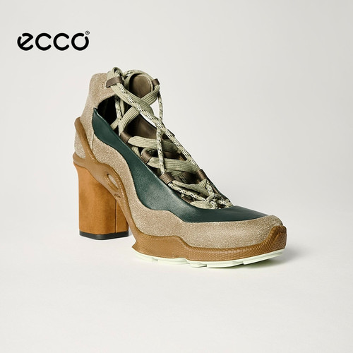 ECCO爱步时尚运动潮流粗跟高跟鞋