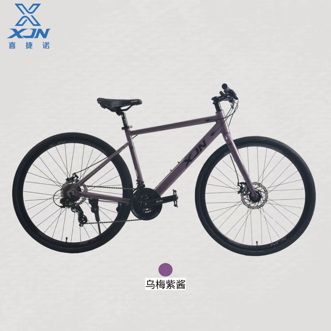 喜捷诺琳达平把公路车自行车男女成人骑行21速线碟铝合金车架学生