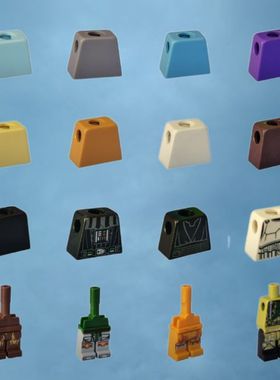 乐购星球大战积木人仔特殊件零配件身体腿部75151零件10511腿部