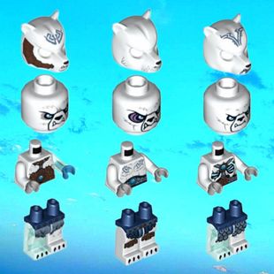 乐购搭建人仔气功传奇冰熊部落战斗军团冰熊将军战士70230零配件