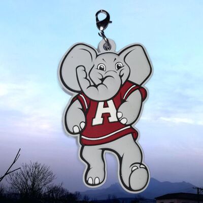NCAA阿拉巴马大学红潮队吉祥物Big Al大象 Alabama手机包包挂件