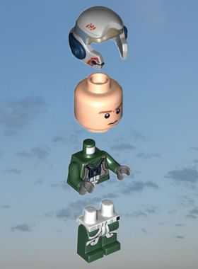 乐购星际战斗机反叛飞行员A翼人仔499965头盔11764臀部腿部13471