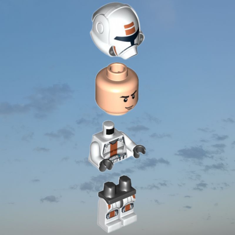 乐购建构拼插星球大战人仔sw440共和国兵75001配件身体650526-92