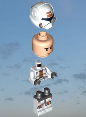 乐购建构拼插星球大战人仔sw440共和国兵75001配件身体650526-92