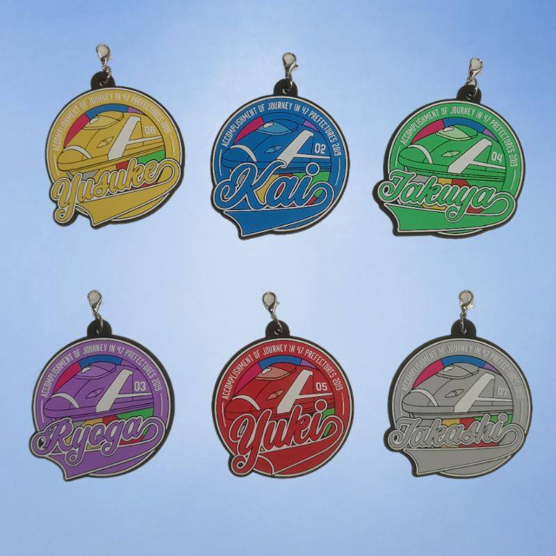 2019年日本47个县完成旅程新干线的纪念礼品橡胶吊坠锁匙包包挂件