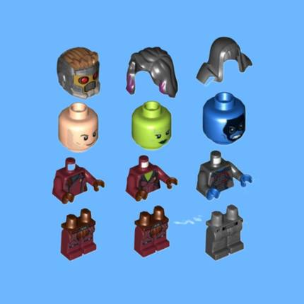 乐购搭建银河护卫队人仔 SH124加美拉76021星爵罗南配件表情身体