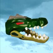 乐购气功传奇70203鳄霸王深绿色鳄鱼头11356橄榄绿下颌14468 配件