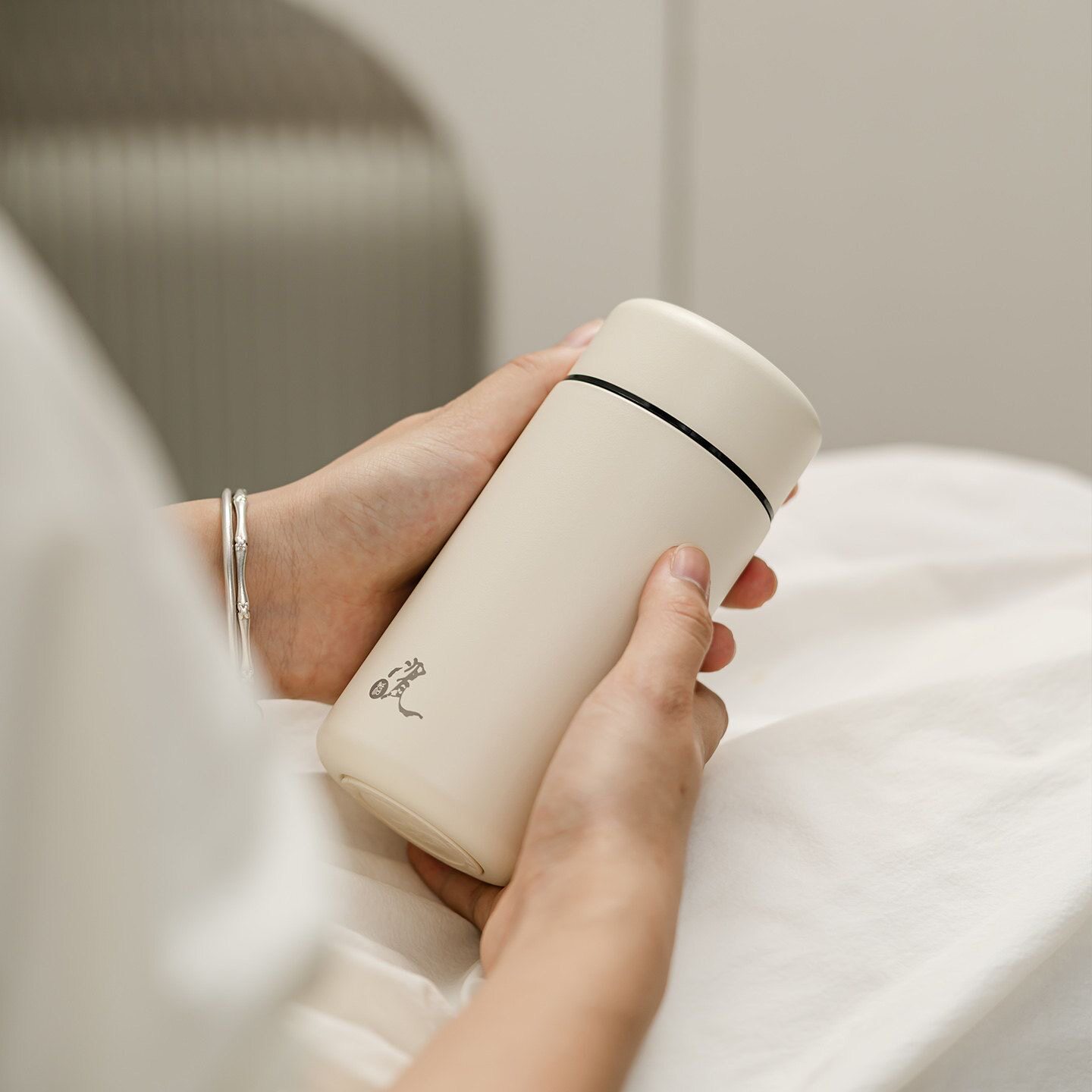 陶瓷保温杯纯瓷内胆带盖车载茶杯高档男女双层养生水杯过滤杯子