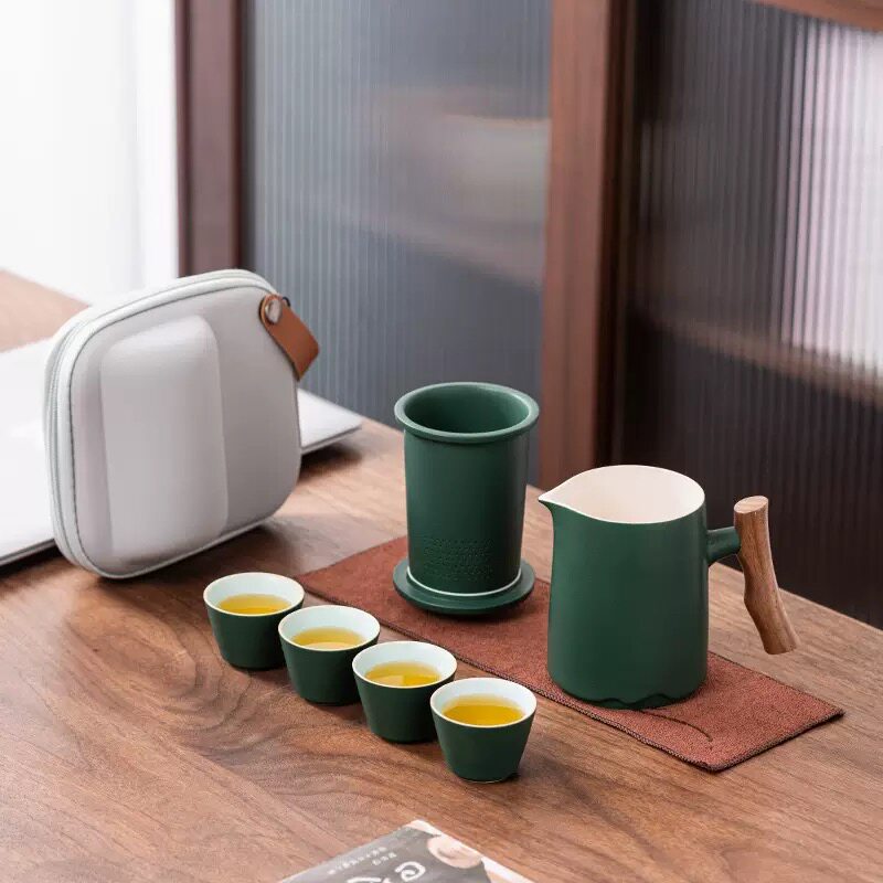 旅行茶具便携式快客杯套装户外功夫茶杯泡茶壶个人专用随身包礼品