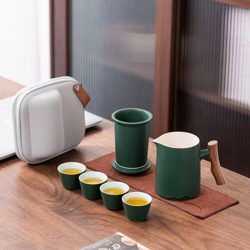 旅行茶具便携式快客杯套装户外功夫茶杯泡茶壶个人专用随身包礼品