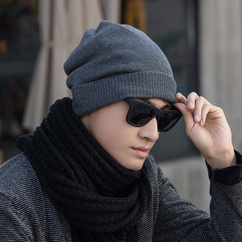 帽子男款冬大头围2023年保暖光头包头毛线帽冬季男士休闲秋冬冷帽