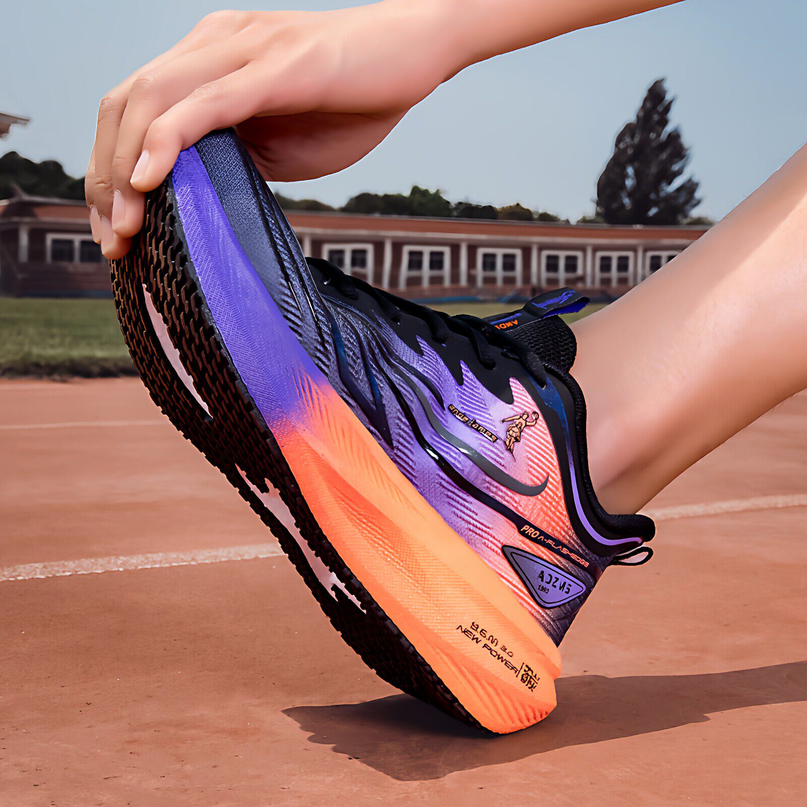 全掌碳板跑鞋男鞋春夏季运动鞋男款网面透气青少年学生减震跑步鞋