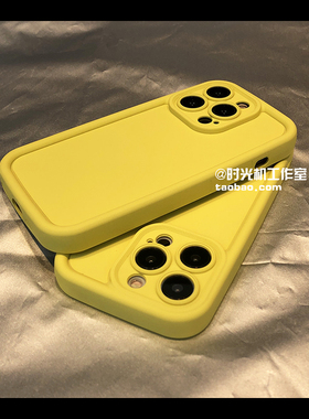 柠檬黄14pro加厚软硅胶适用小米13手机壳K60红米K70至尊版note13pro+/12Turbo保护套k40s磨砂11Tp小众50女10s