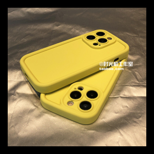 柠檬黄14pro加厚软硅胶适用小米13手机壳K50红米K60至尊版note13pro+/12Turbo保护套k40s磨砂11Tp小众男女10s