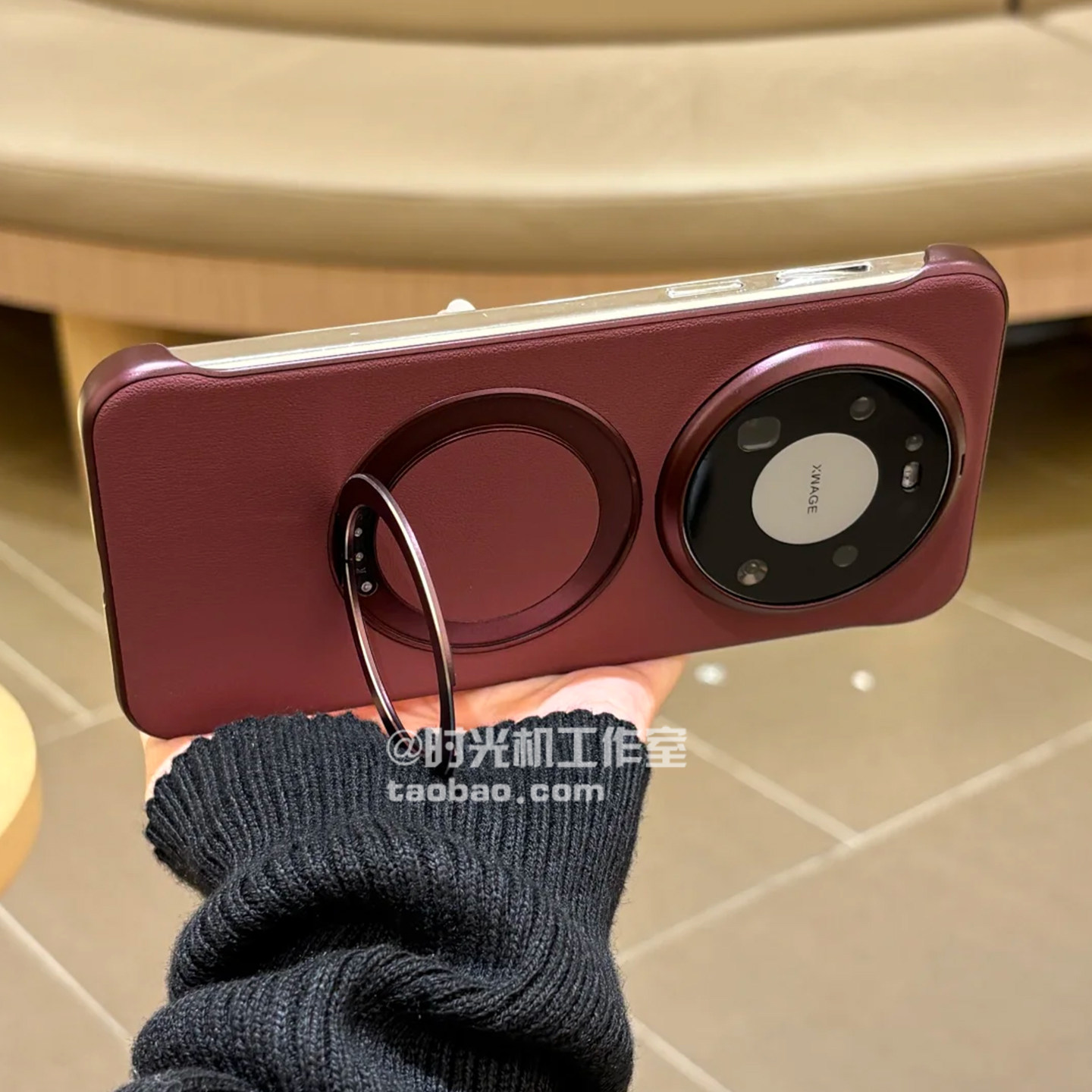 零感360°磁吸支架支点壳适用华为Mate80无边框小米17promax手机壳Pura70Ultra素皮纹60防指纹mi15半包14男女