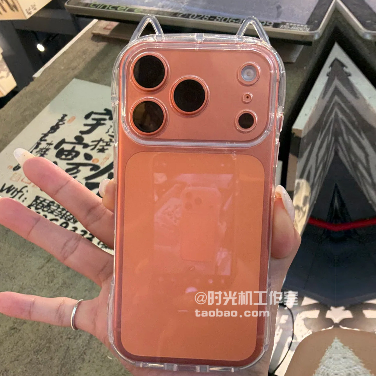 卡通立体猫耳朵透明适用小米17手机壳17Promax透明15Ultra光面防滑14/13软胶12turbo红米Note15R可爱女保护套