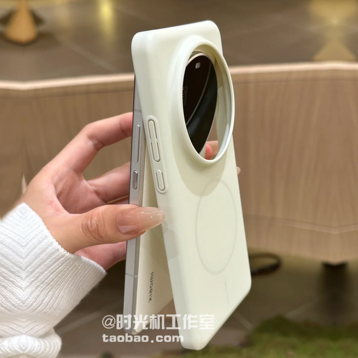 复古文艺峰岩白细圈磁吸壳适用小米17Ultra手机壳M17promax保护套15/14肤感防指纹13纯色PC薄款civi5男女硬壳