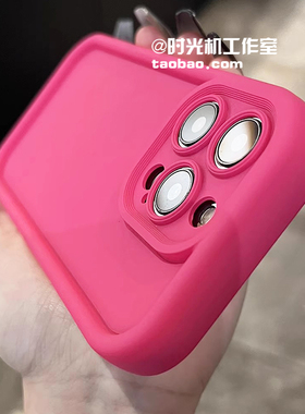 P70多巴胺玫红色适用华为mate60Pro手机壳p50E肤感硅胶P40/p30镜头加高nova12活力版11/10纯色9套8se少女ins