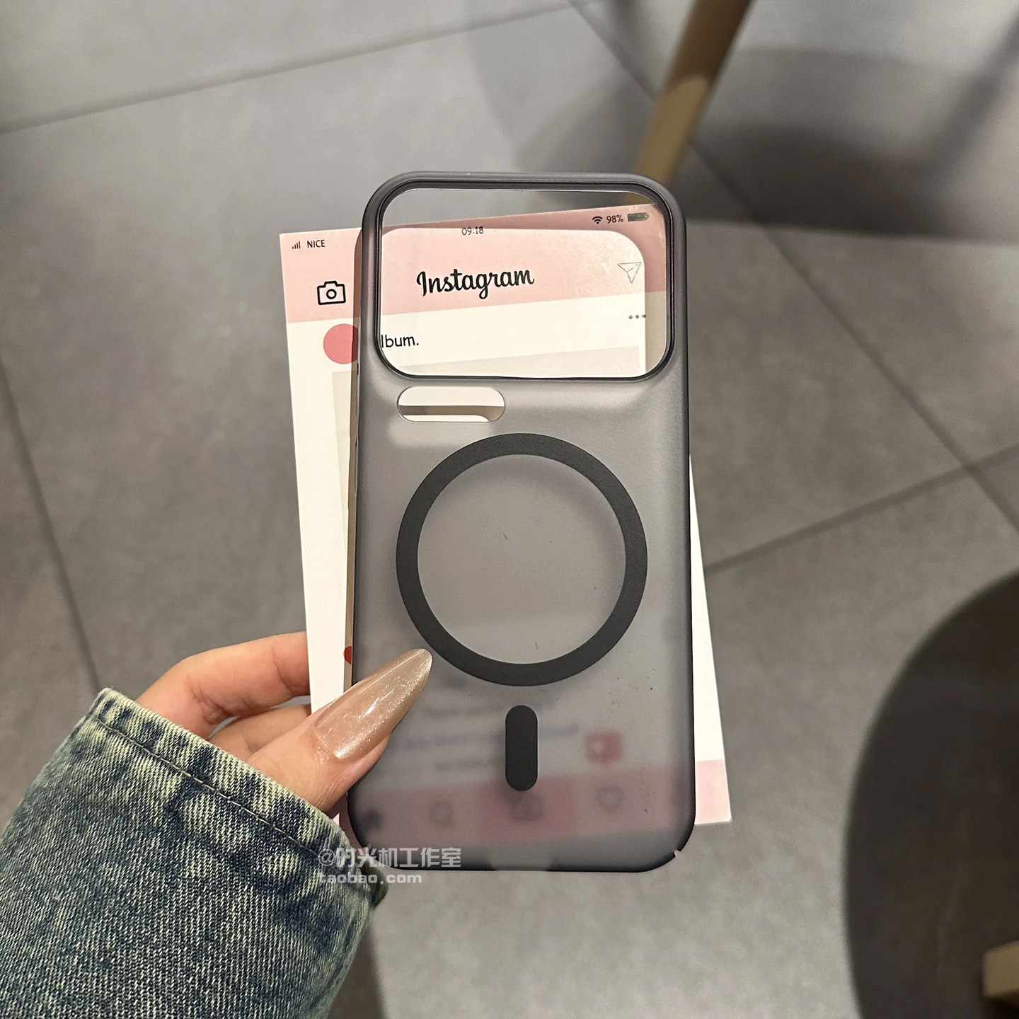 墨黑冰雾透明磁吸壳适用小米17手机壳M17Promax防指纹PC硬壳m15Ultra轻薄大孔镜头14/13高级感简约男女套新款