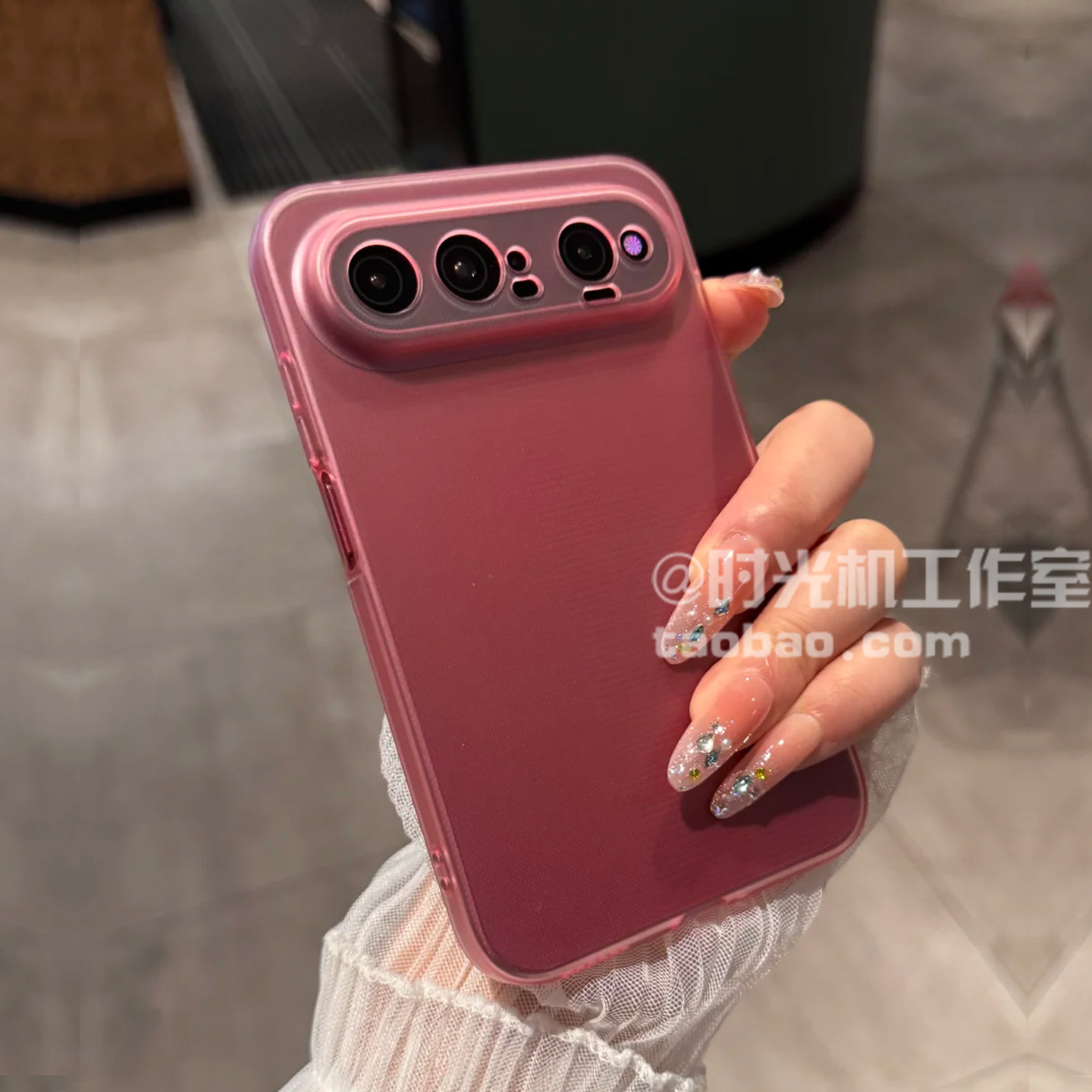 INS博主同款勃艮第酒红适用华为Puraxview手机壳puraxview阔屏版直板半透明磨砂防指纹软胶套复古男女新款薄+