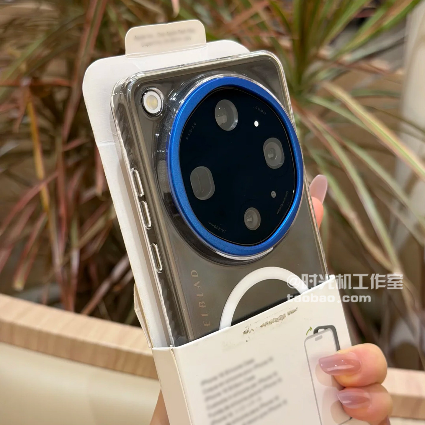 克莱因蓝镜框高透磁吸壳适用OPPOFindx9Ultra手机壳X9S透明X9Pro亮面防滑一加Ace6无线充电PC硬壳1+15t男女套