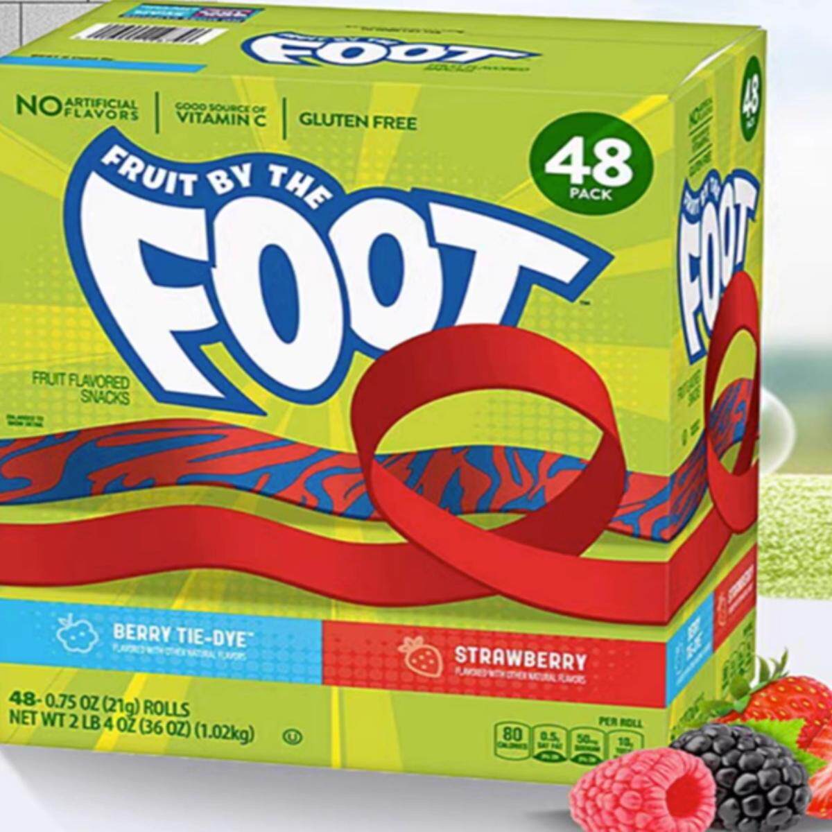 美国Fruit by the foot水果汁卷44卷软糖937g维C草莓果糖儿童零食