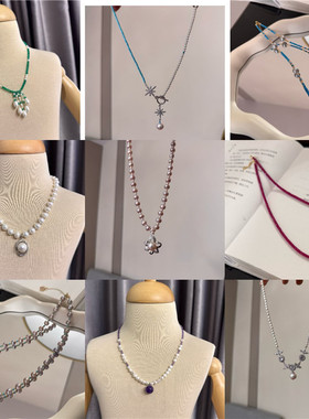 孤品特价天然珍珠项链小众设计高级感天然石轻奢锁骨链个性时尚女