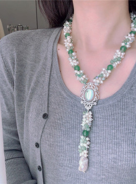 天然巴洛克珍珠项链小众设计首饰