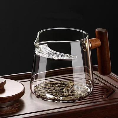 月牙杯茶杯加厚茶水分离泡茶杯一体式专用主人杯绿茶玻璃公道杯
