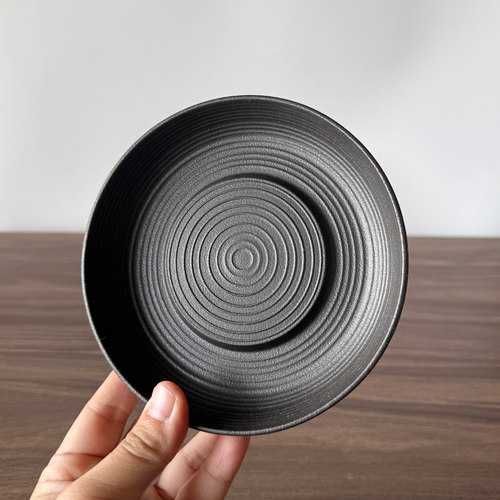 复古粗陶壶承盘干泡台圆形茶承