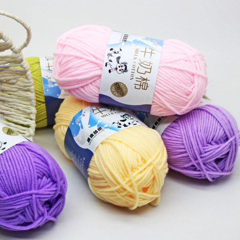 棉纱线手编彩色绒毛线牛奶棉毛线5股 钩针线 编织衣服针织衫柔软|ruв категории Аксессуары, швейной ткань, шерсть - от Buy2taobao.com для оказания профессиональной услуги покупки агента Taobao