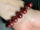 原石手链透光纯天然朱砂尺寸12毫米左右克重110.3