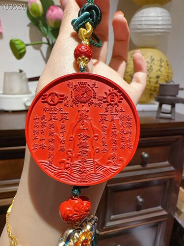 红砂山海镇挂件车挂包挂家里挂朱砂红砂纯手工制作