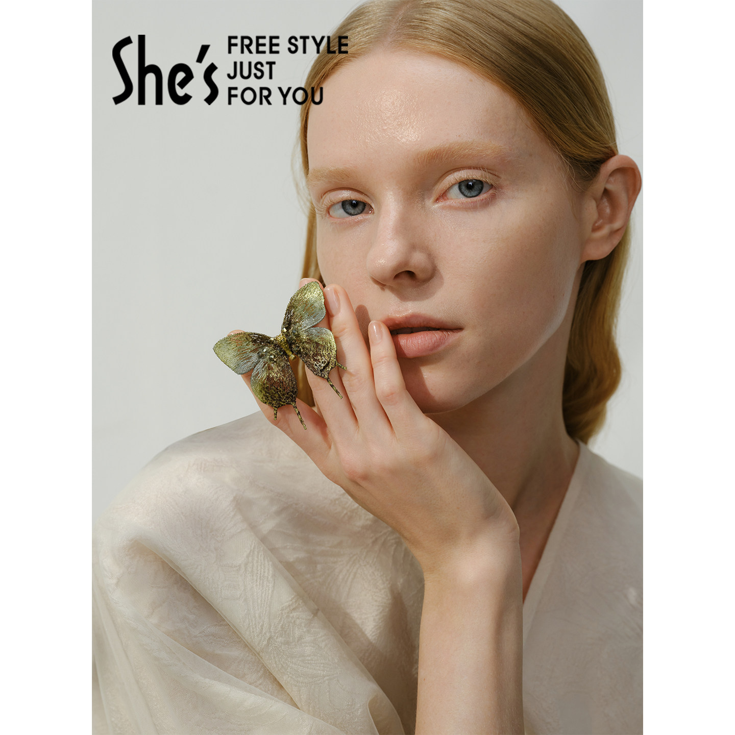 shes茜子蝴蝶物语斑斓蝶梦刺绣蝴蝶胸针纸镇精品套装礼盒高档礼物