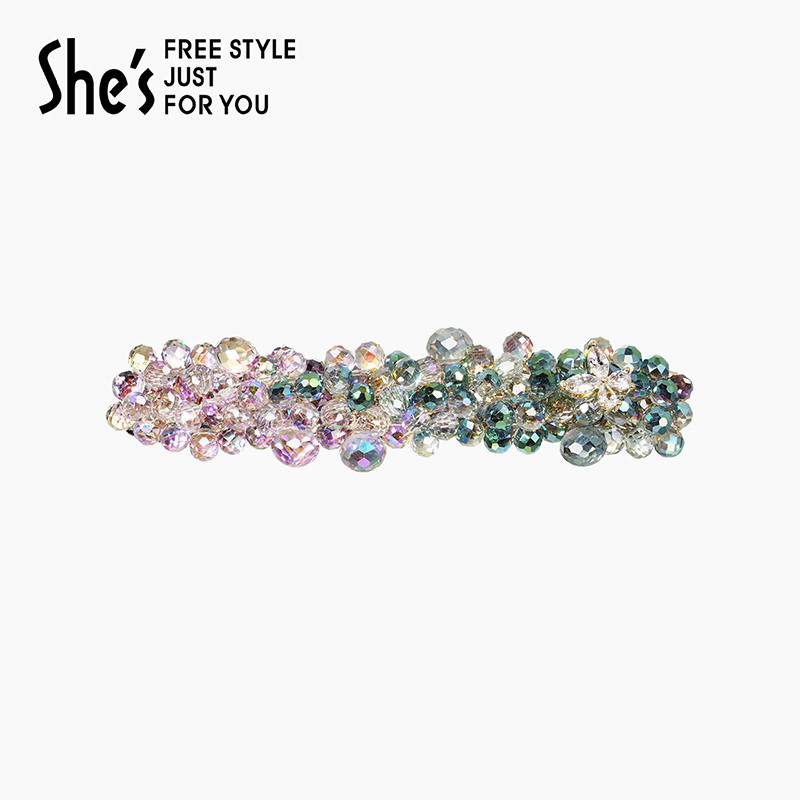 Veryshes编织幻彩工艺水晶发夹