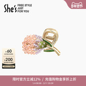 shes爱 模样原创璀璨郁金香小号抓夹刘海碎发夹发抓高端发饰
