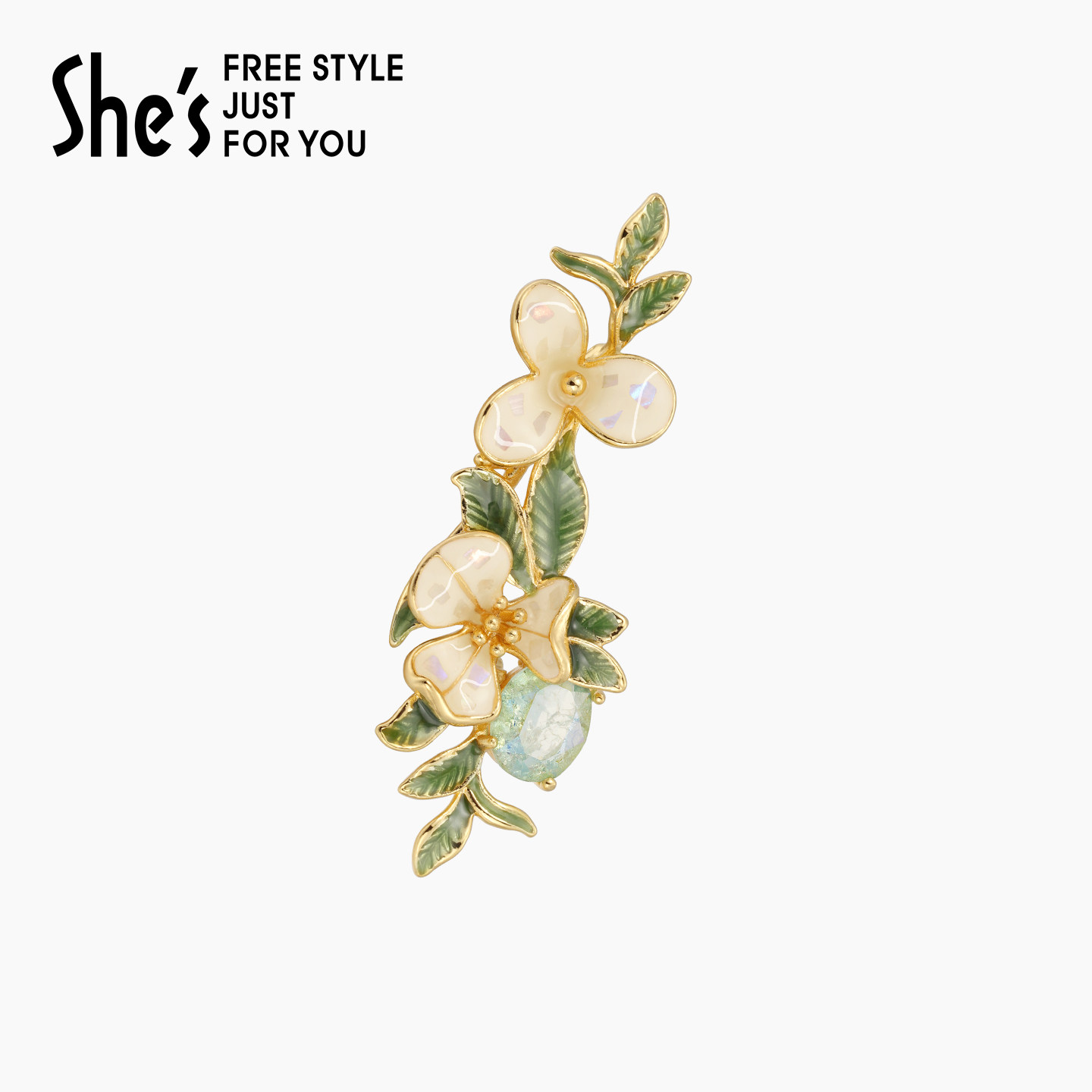 shes茜子梵高鸢尾花胸针