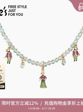 shes周末画家趣味小人项链