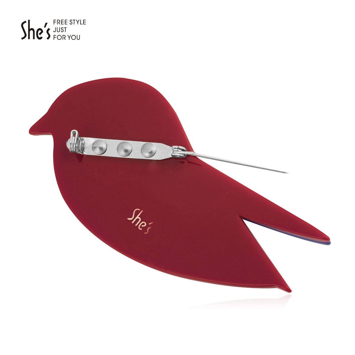 Broche femme SHES en fiche Acétate - Ref 1187573 Image 3