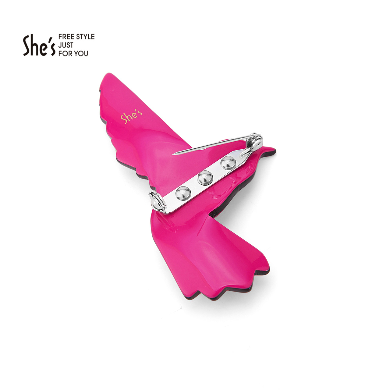 Broche femme SHES en fiche Acétate - Ref 1187580 Image 3