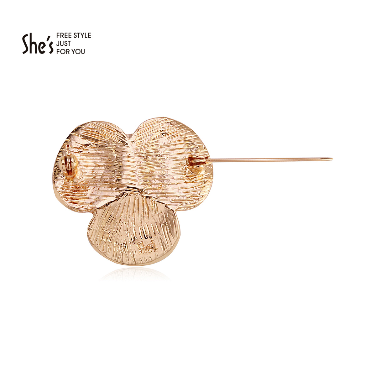 Broche femme SHES en cristal artificiel - Ref 1187588 Image 4