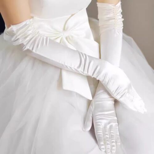 影楼拍照新娘赫本风婚纱礼服手套