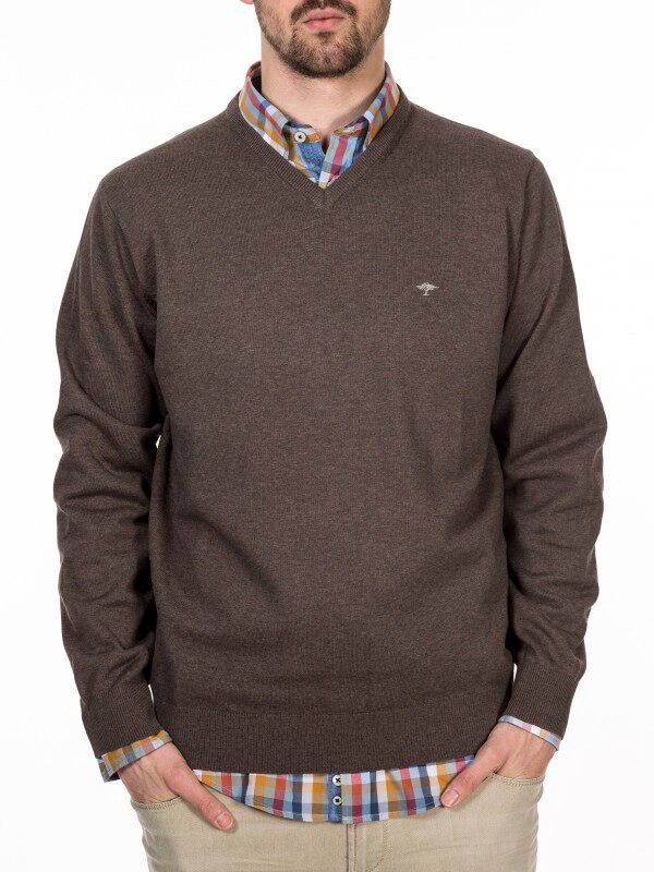 面料控必看 德国坚货 轻奢高端 鼎级纯棉 V领 长袖 套头针织衫 男