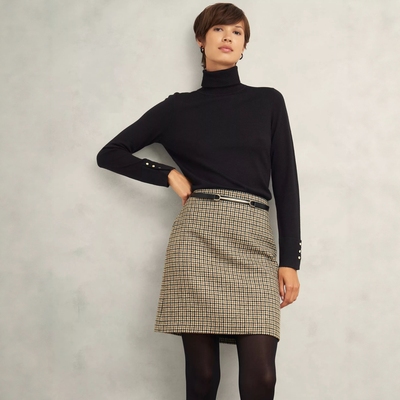 英国HBS美丽诺羊毛高领针织衫女