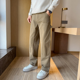 抖音双膝伐木工装裤休闲宽松直筒裤百搭水洗裤子男K1007P65，男装工装外套，星座1102