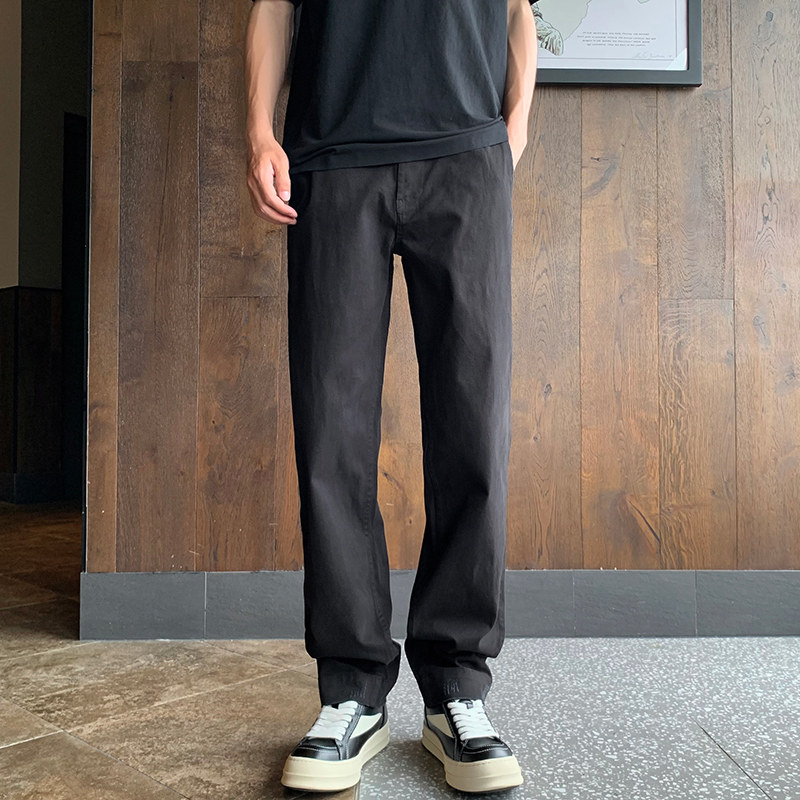 抖音美式可调节水洗破坏耐磨直筒做旧休闲裤男高街K1006P65,男装休闲裤,星座1102