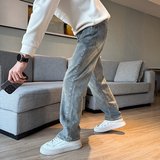 四季款牛仔裤男潮牌复古休闲百搭宽松显瘦弹力直筒长裤子185P65，男装牛仔裤，星座1102