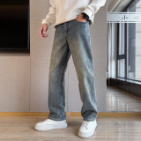 四季款牛仔裤男潮牌复古休闲百搭宽松显瘦弹力直筒长裤子185P65，男装牛仔裤，星座1102